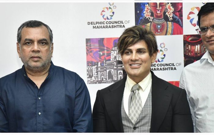 Mr. Yash Birla with Governor at Raj Bhawan for delphic Council logo launch