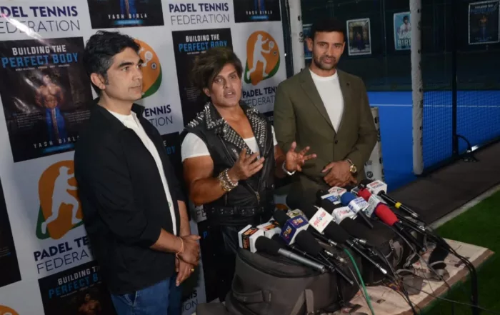 Yash Birla With Sangram Singh At Padel Tennis Federation